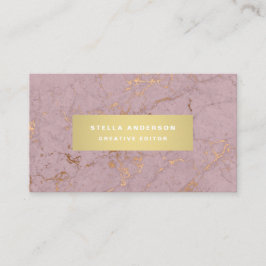 Roos Gold Marble Visitekaartje