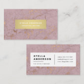 Roos Gold Marble Visitekaartje (Voorkant / Achterkant)