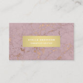 Roos Gold Marble Visitekaartje (Voorkant)