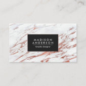 Roos Gold Marble Visitekaartje (Voorkant)