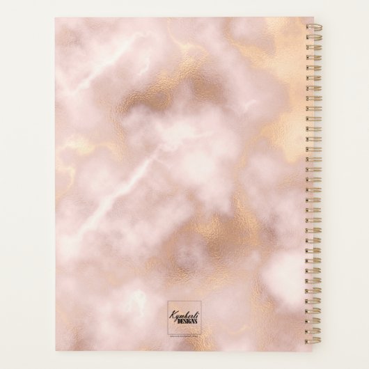  Roos Gold Marble Wedding Planner (Achterkant)