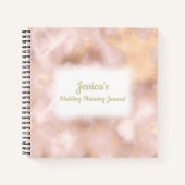 Roos Gold Marble Wedding Planner Notitieboek (Voorkant)