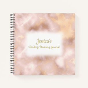  Roos Gold Marble Wedding Planner Notitieboek