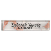 Roos Gold Marked Custom Desk Naambordje (Voorkant)