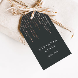 Roos Gold Marquee Bedrijfsnaam Cadeaulabel
