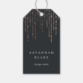 Roos Gold Marquee Bedrijfsnaam Cadeaulabel (Voorkant)