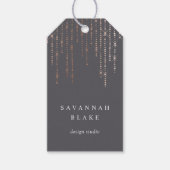 Roos Gold Marquee Business Cadeaulabel (Voorkant)