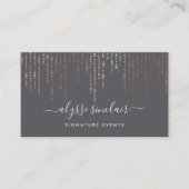 Roos Gold Marquee Handtekening Visitekaartje (Voorkant)