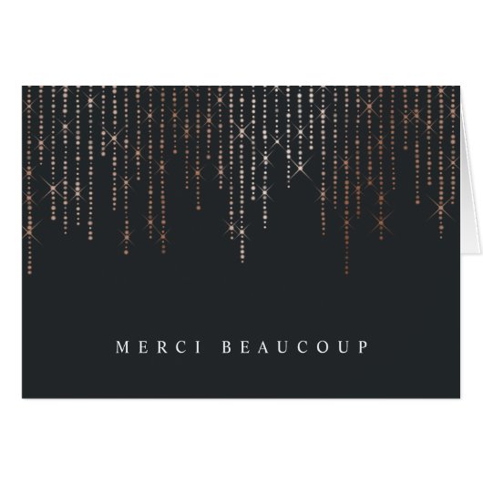 Roos Gold Marquee Hartelijk dank Opmerking Kaarten (Voorkant Horizontaal)