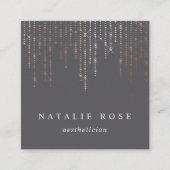 Roos Gold Marquee Vierkante Visitekaartje (Voorkant)