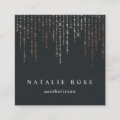 Roos Gold Marquee Vierkante Visitekaartje (Voorkant)