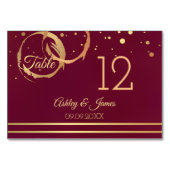 Roos Gold Marsala Wijn bevat tabelnummer Kaart (Achterkant)