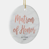 Roos Gold Matron van eerwaarde gepersonaliseerde F Keramisch Ornament (Rechts)