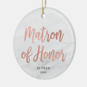 Roos Gold Matron van eerwaarde gepersonaliseerde F Keramisch Ornament (Links)