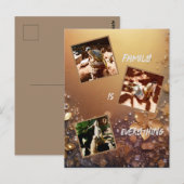 Roos Gold Meerkat familie is alles, Briefkaart (Voorkant / Achterkant)