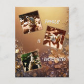 Roos Gold Meerkat familie is alles, Briefkaart (Voorkant)