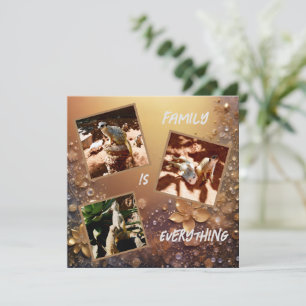 Roos Gold Meerkat familie is alles, Feestdagenkaart