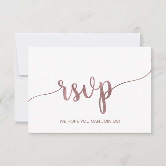 Roos Gold Menu Keuze RSVP-kaart (Voorkant)