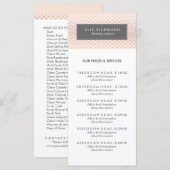  Roos Gold Menu-rackkaart Menu (Voorkant / Achterkant)