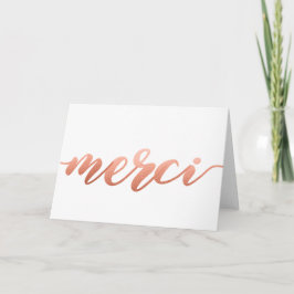 Roos Gold Merci Note Kaart