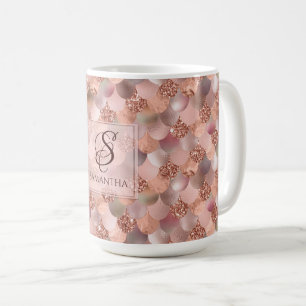 Roos Gold Mermaid Monogram Koffiemok