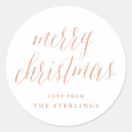 Roos Gold Merry Christmas Holiday Sticker