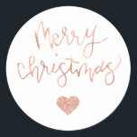 Roos Gold Merry Christmas Sticker<br><div class="desc">Roos Gold Merry Christmas Sticker</div>