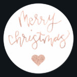 Roos Gold Merry Christmas Sticker<br><div class="desc">Roos Gold Merry Christmas Sticker</div>