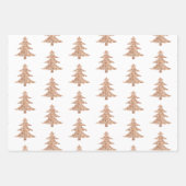 Roos Gold Merry Christmas Tree Sparkle Glitter Inpakpapier Vel (Voorkant 2)