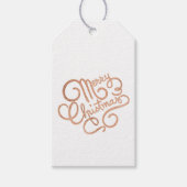 Roos Gold Merry-kerstcadeau Label Cadeaulabel (Voorkant)