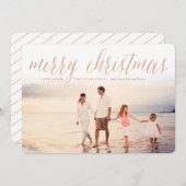 Roos Gold Merry-kerstcadeaukaart Feestdagenkaart (Voorkant / Achterkant)