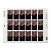 Roos Gold Merry Xmas Feestdagen Glitter Zwart Etiket (Full Sheet)