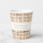 Roos Gold Messy Squares Geometrisch Verjaardagsfee Papieren Bekers (Voorkant)