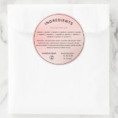 Roos Gold met etiket van het Logo-ingrediënt (Tas)