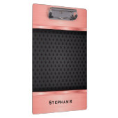 Roos Gold met zwarte sterren achtergrondmonogram Klembord (Rechts)