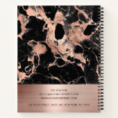 Roos Gold Metal Black Marble Consultant Business Notitieboek (Achterkant)