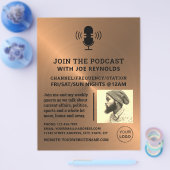 Roos Gold Metal Effect, Podcaster, Podcast Flyer (Enkel)