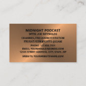 Roos Gold Metal Effect, Podcaster, Podcast Visitekaartje (Achterkant)