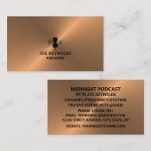 Roos Gold Metal Effect, Podcaster, Podcast Visitekaartje (Voorkant / Achterkant)