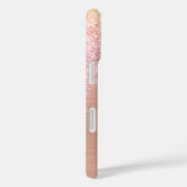 Roos Gold Metal, Glitter, Script Name & Monogram Case-Mate iPhone Case (Achterkant / Rechts)