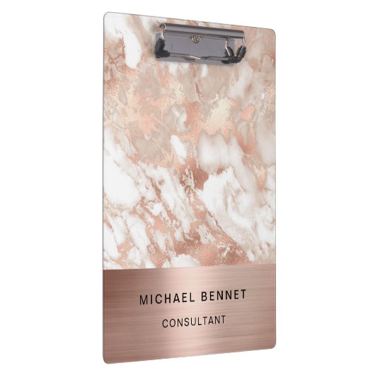 Roos Gold Metal Marble Consultant Business Klembord (Rechts)