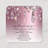 *~* ROOS GOLD Metallic AP7 Drip Driving GLITTER Vierkante Visitekaartje (Achterkant)