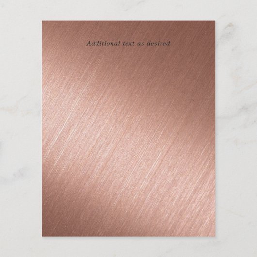 Roos Gold Metallic bliksembudgetwedstrijd nodigt u (Achterkant)