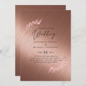 Roos Gold Metallic bliksembudgetwedstrijd nodigt u (Voorkant / Achterkant)