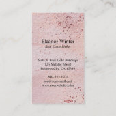 Roos Gold Metallic Chips en Waterverf Textuur Visitekaartje (Achterkant)