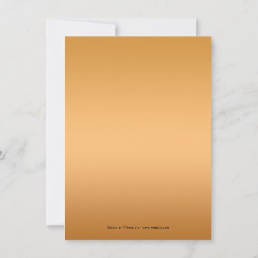 Roos Gold Metallic Corporate Thanksgiving Kaart (Achterkant)