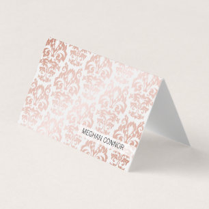 Roos Gold Metallic Damask Patroon Visitekaartje