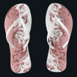 Roos Gold Metallic Floral & White Glitter Teenslippers<br><div class="desc">Mooie flip-schoenen. ⭐ 99% van mijn design in mijn winkel wordt in lagen gedaan. Dit maakt het voor u gemakkelijk resize en beweegt de grafiek en de tekst rond zodat het elk product perfect zal passen. ⭐ (Zorg ervoor dat u de grootte van de afbeeldingen of tekst zo nodig wilt...</div>