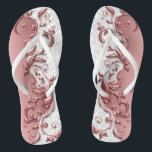 Roos Gold Metallic Floral & White Glitter Teenslippers<br><div class="desc">Mooie flip-schoenen. ⭐ 99% van mijn design in mijn winkel wordt in lagen gedaan. Dit maakt het voor u gemakkelijk resize en beweegt de grafiek en de tekst rond zodat het elk product perfect zal passen. ⭐ (Zorg ervoor dat u de grootte van de afbeeldingen of tekst zo nodig wilt...</div>