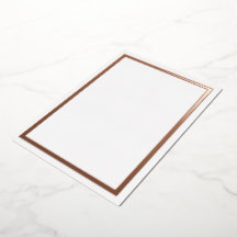 Roos Gold Metallic Folie Kaart grens